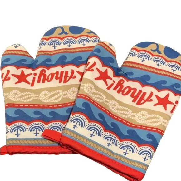 Nantucket Home Summer Themed Oven Mitts (2) - Picture 2 of 6